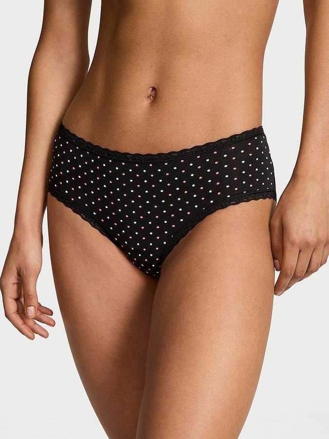 Cotton Lace-Waist Cheeky Panty