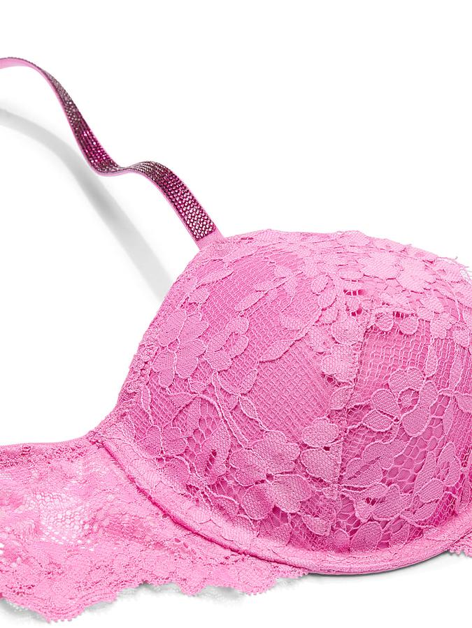 Twinkle Strap Lace Classic-Coverage Demi Bra image number 3