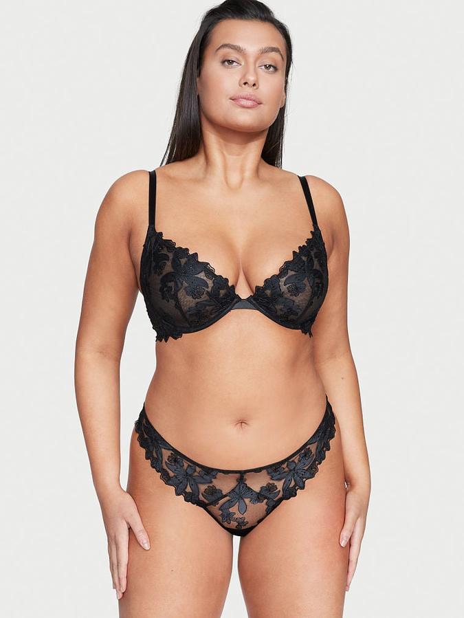 Ziggy Glam Floral Embroidery Thong Panty image number 0