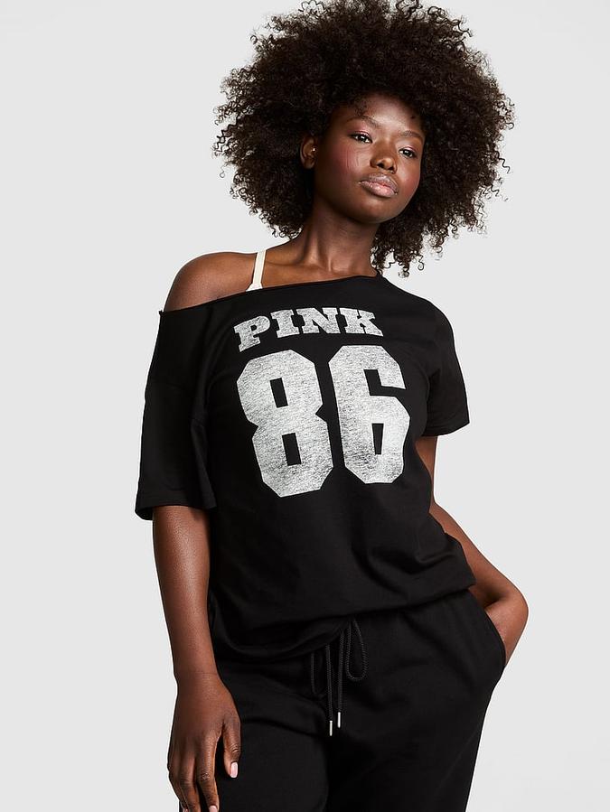 Campus Cotton Off-The-Shoulder Tee image number 0