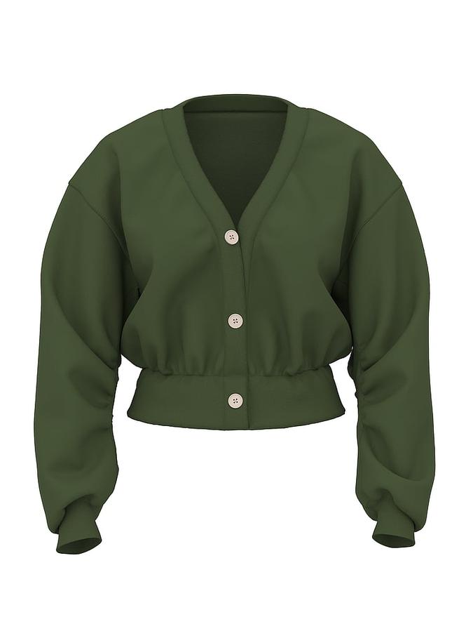 Ivy Fleece Cropped Cardigan image number 2