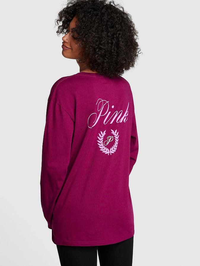 Oversized Long-Sleeve Campus Tee image number 1