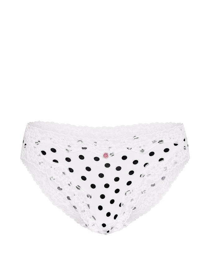 Cotton Lace-Waist Bikini Panty image number 2