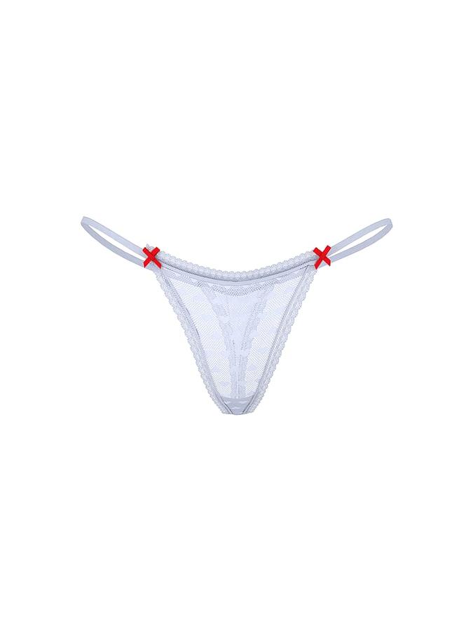 Heart Lace String Thong Panty image number 2