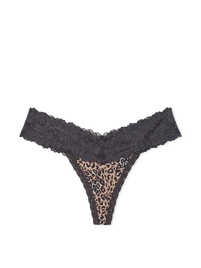 Wink Lace-Trim Thong Panty image number 1