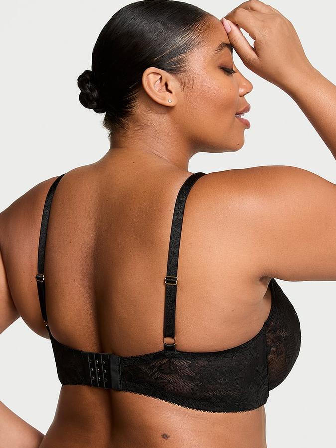 Rose Lace Unlined Low-Cut Demi Bra image number 1