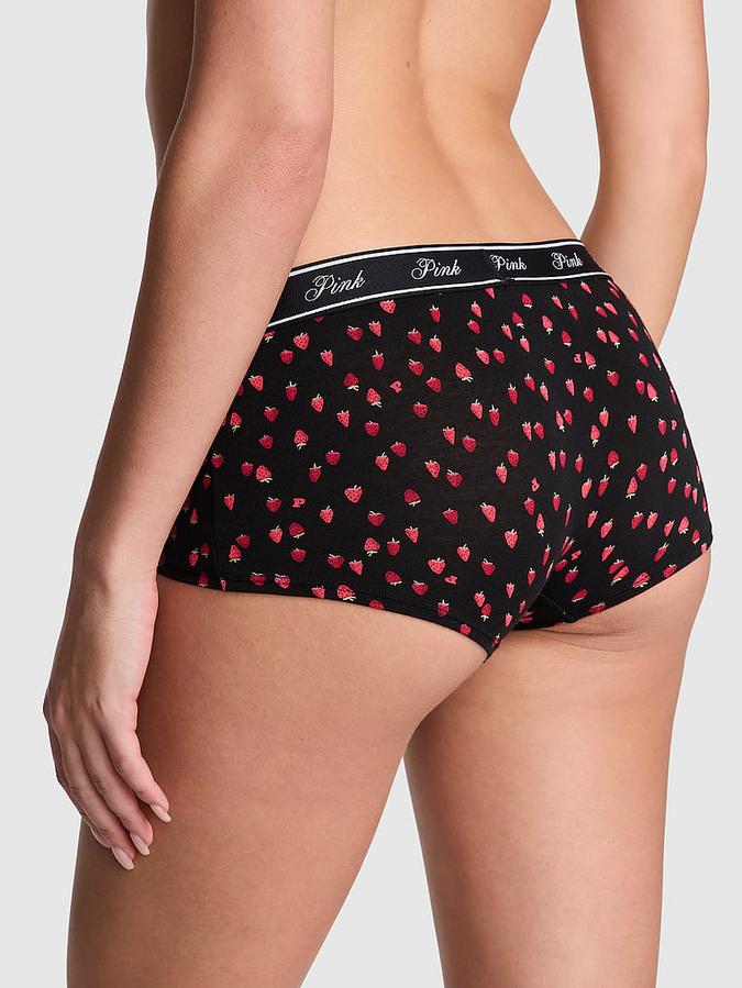 Logo Cotton Shine Boyshort Panty image number 1