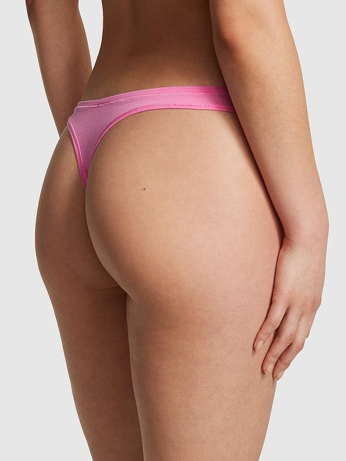 Cotton High-Leg Thong Panty