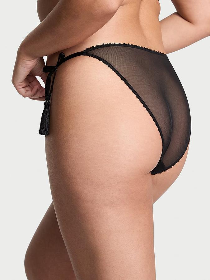 Electric Orchid Satin Side-Tie Cheeky Panty image number 1