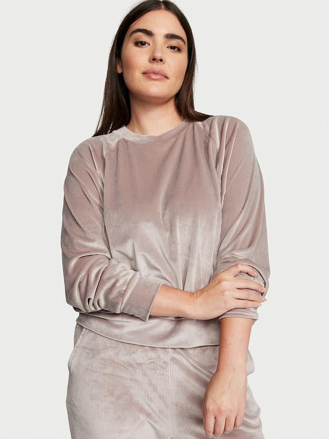 Velour Ribbed Crewneck image number 0