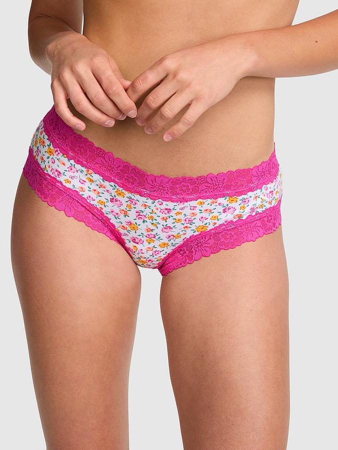 PINK Wink? Lace-Trim Cheeky Panty