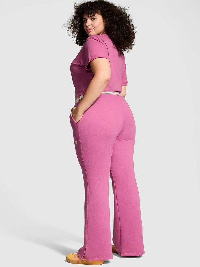Ivy Fleece Split-Hem Flare Sweatpants image number 1