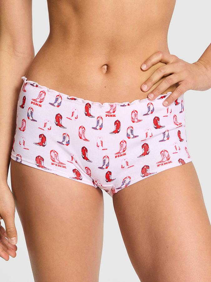 Cotton Back-Tie Boyshort Panty image number 0