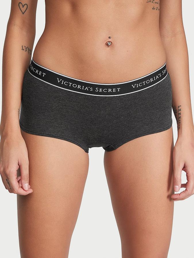 Logo Cotton Boyshort Panty image number 0