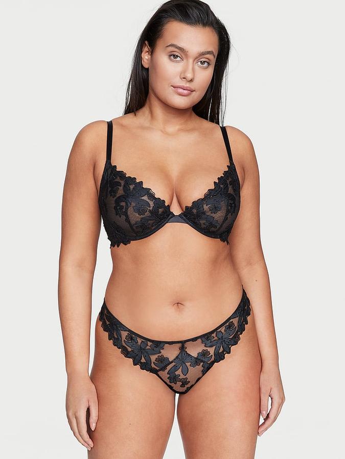 Ziggy Floral Embroidery Unlined Demi Bra image number 0