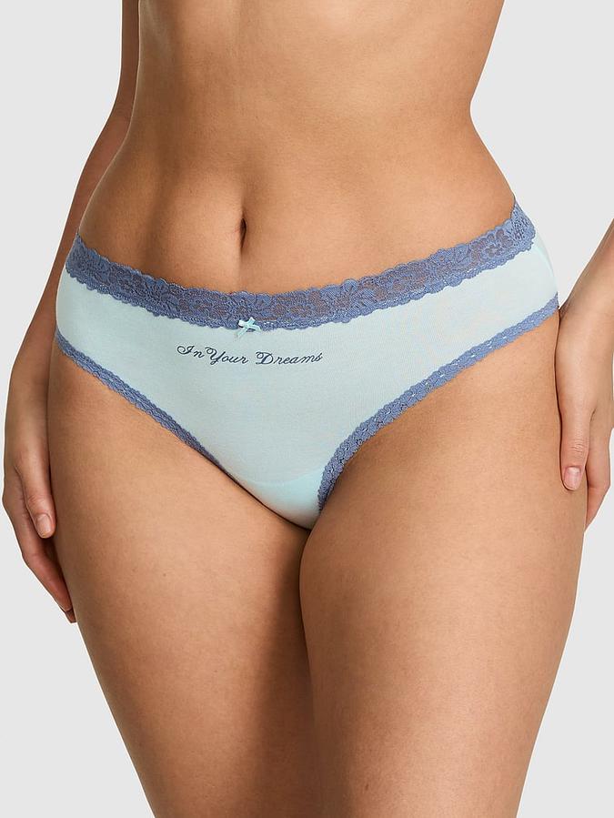Cotton Lace-Trim Cheeky Panty