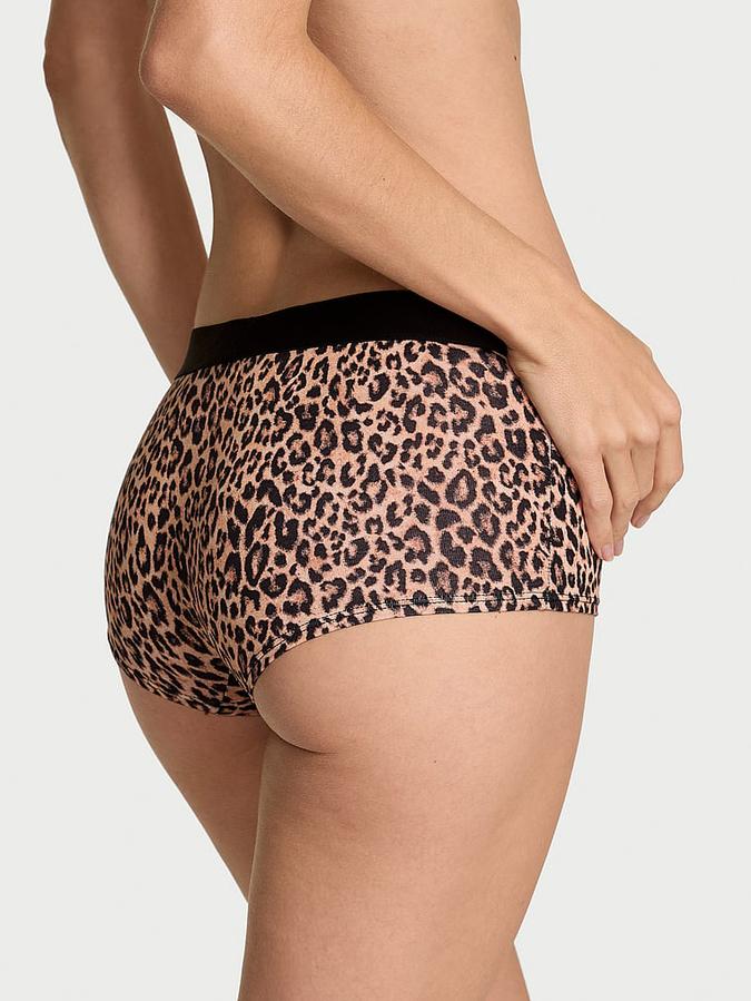 Logo Cotton Shine Patch Boyshort Panty