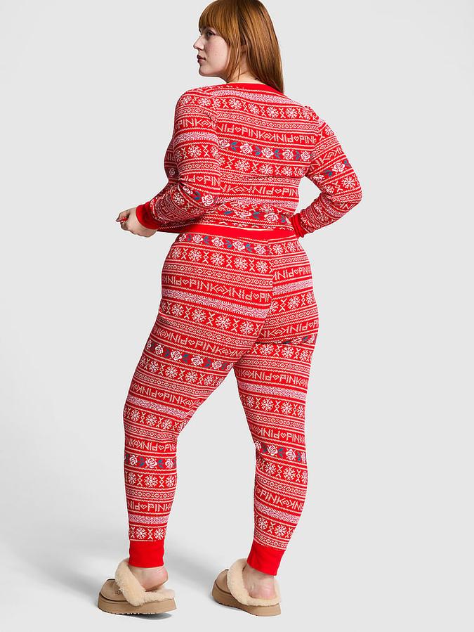 Thermal Long Bling Pajama Set image number 1