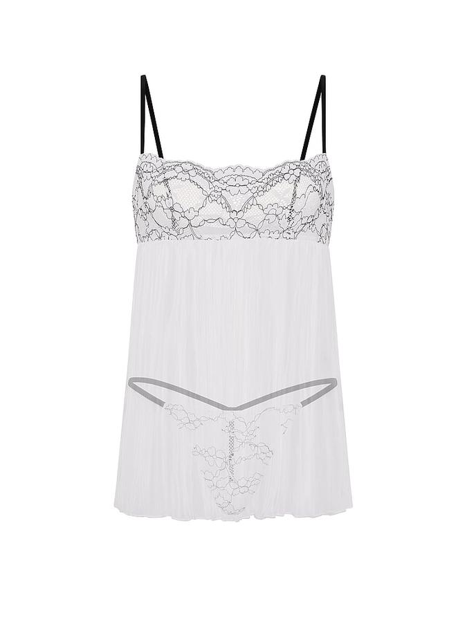 Dare to Dream Lace Pleated Babydoll Set image number 2