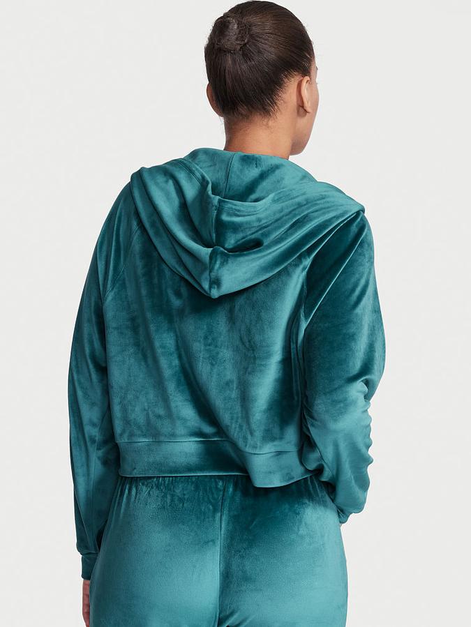 Velour Full-Zip Hoodie image number 1
