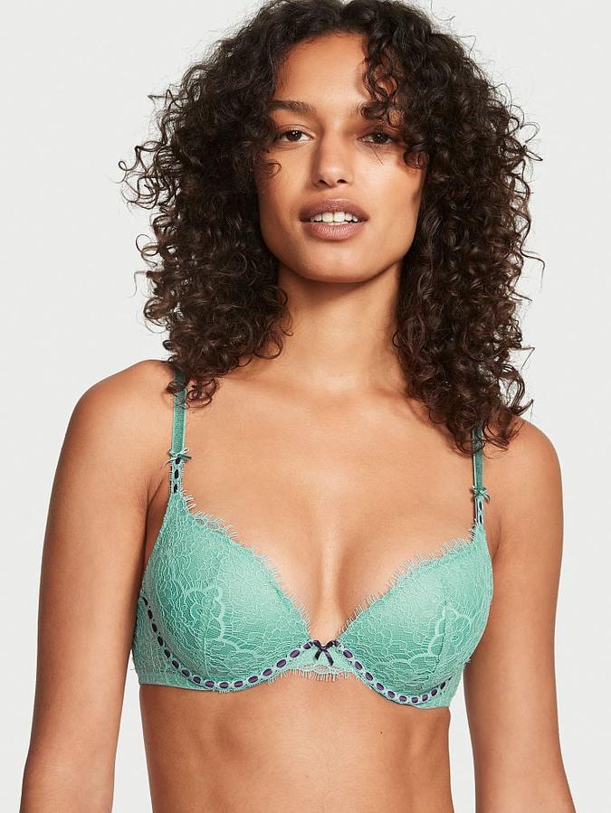 Ribbon Slot Push-Up Bra image number 0