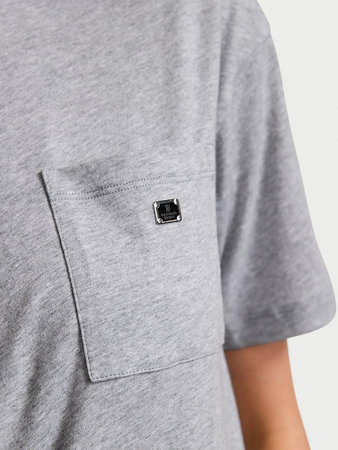 100% Cotton Oversize Pocket Sleep Tee image number 3
