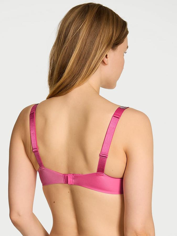 Logo Shine Strap Lightly Lined Low-Cut Demi Bra