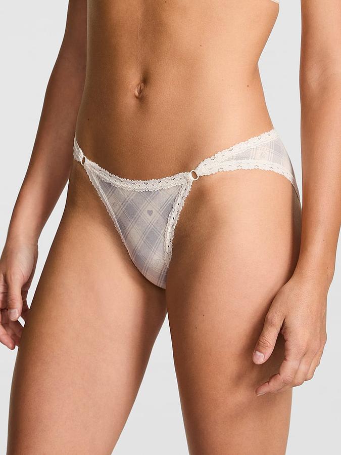 Cotton Lace-Trim Low-Rise Cheeky Panty