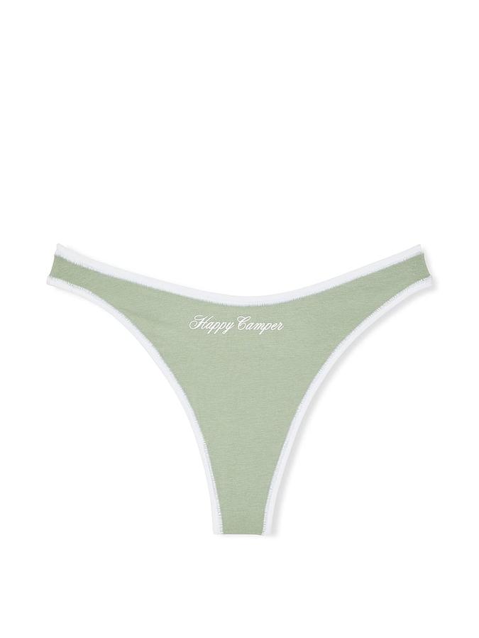 Cotton High-Leg Thong Panty image number 1