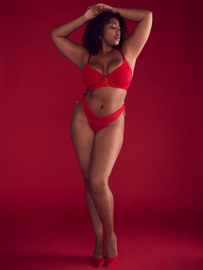 Jingle Bells Mesh Thong Panty image number 2