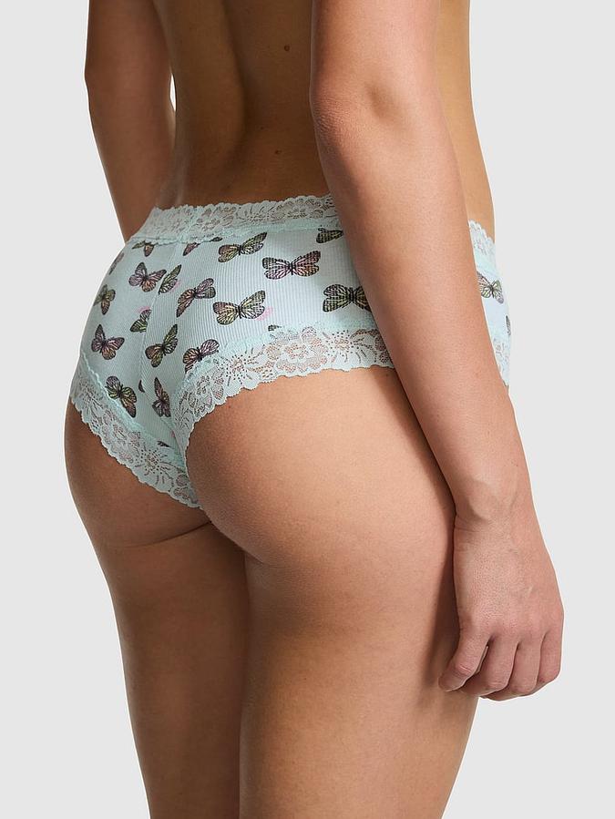 Cotton Lace Trim Cheeky Panty