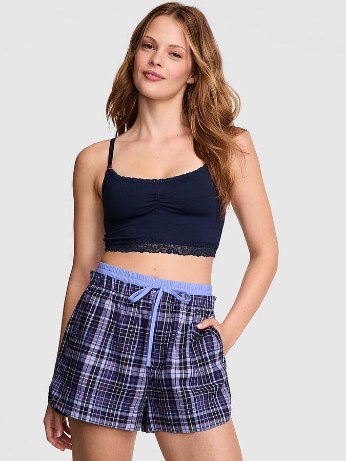 Boyfriend Flannel Boxer Pajama Shorts