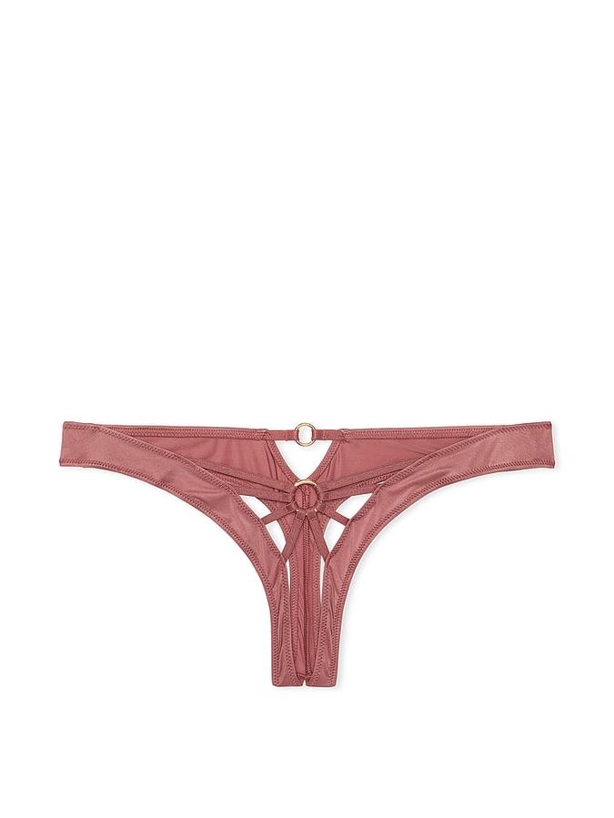 Strappy Hardware Crotchless Thong Panty image number 2