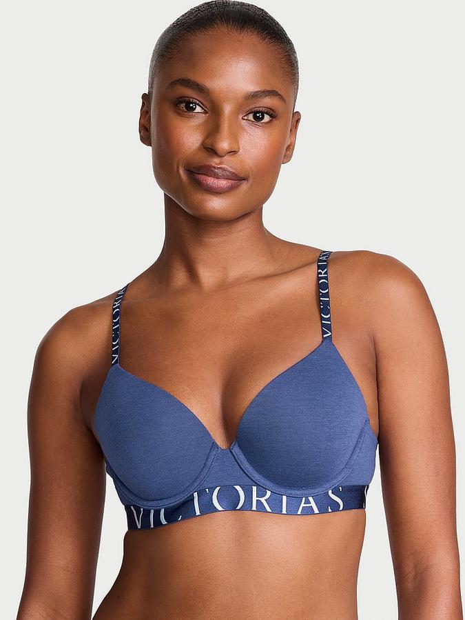 Perfect Shape Cotton Exploded Logo Push-Up Bra