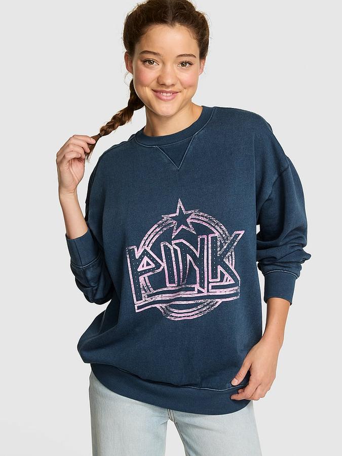 Ivy Fleece Oversized Crew Sweatshirt image number 0