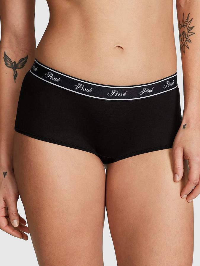 Logo Cotton Shine Boyshort Panty