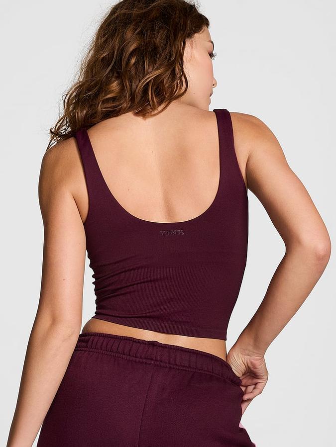 Soft Seamless Notched Tank Top image number 1