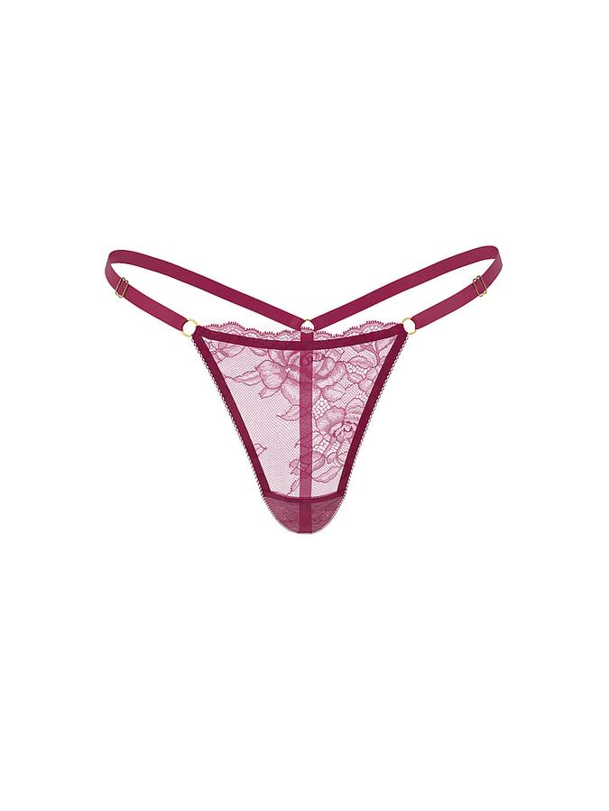 Rose Lace Adjustable V-String Panty image number 2