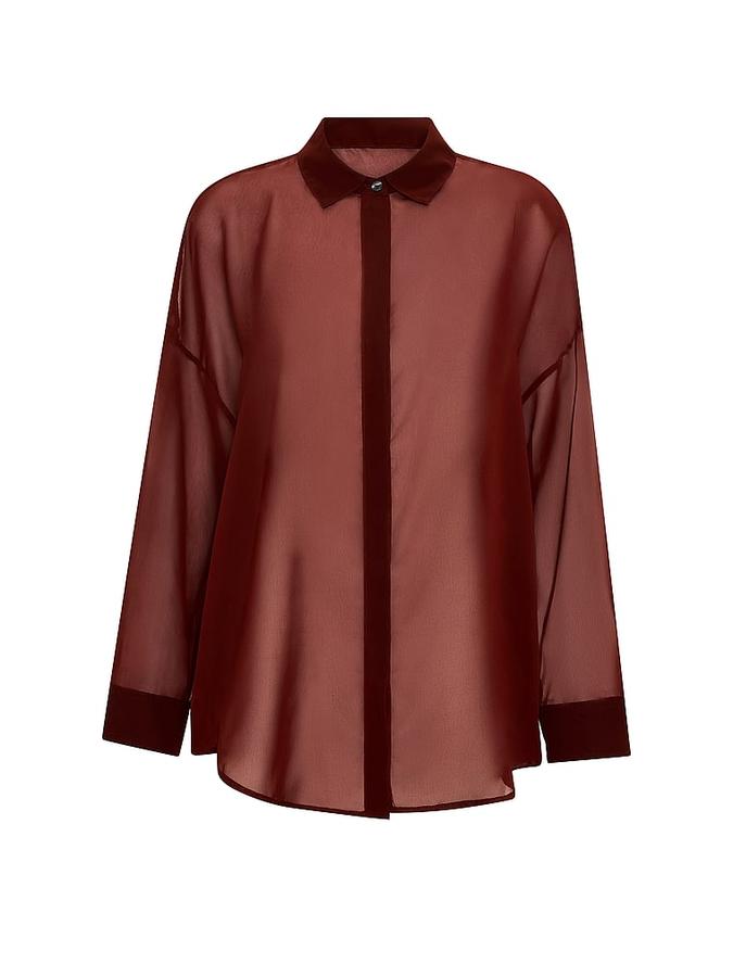 Chiffon Button-Front Shirt image number 2