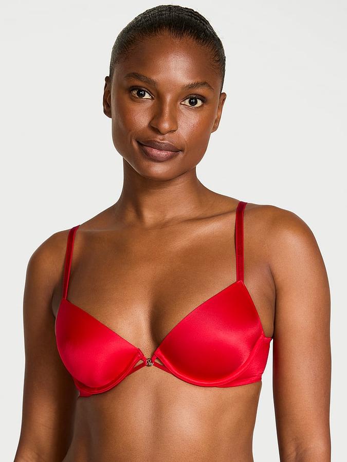 Smooth Lightly Lined Plunge Demi Bra image number 0