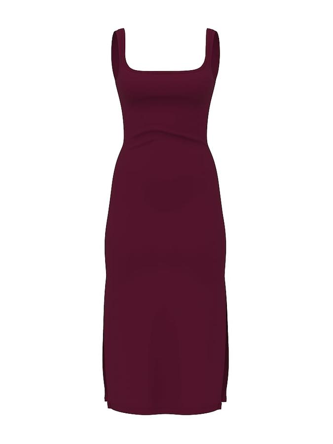 All-Day Soft Ribbed Bodycon Midi Dress image number 2