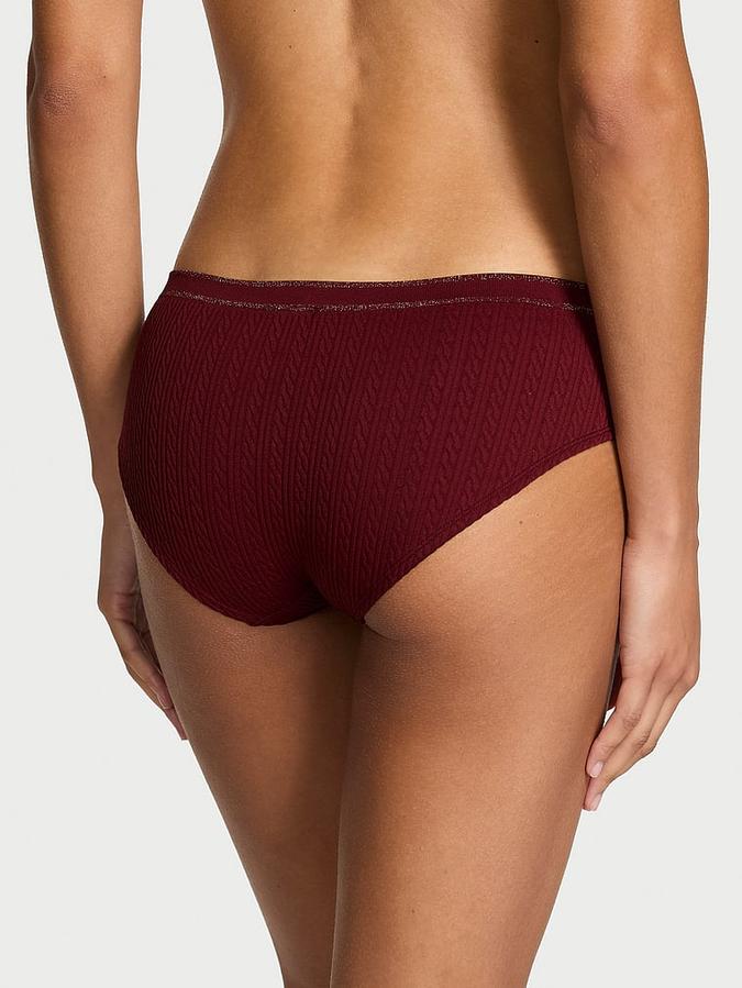 Seamless Cable-Knit Hiphugger Panty