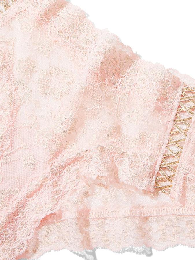 Shimmer Lace Lace-Up Cheeky Panty image number 3