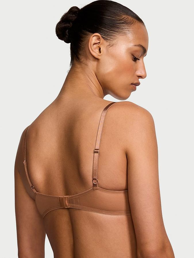 Boho Floral Embroidery Lightly Lined Demi Bra image number 1