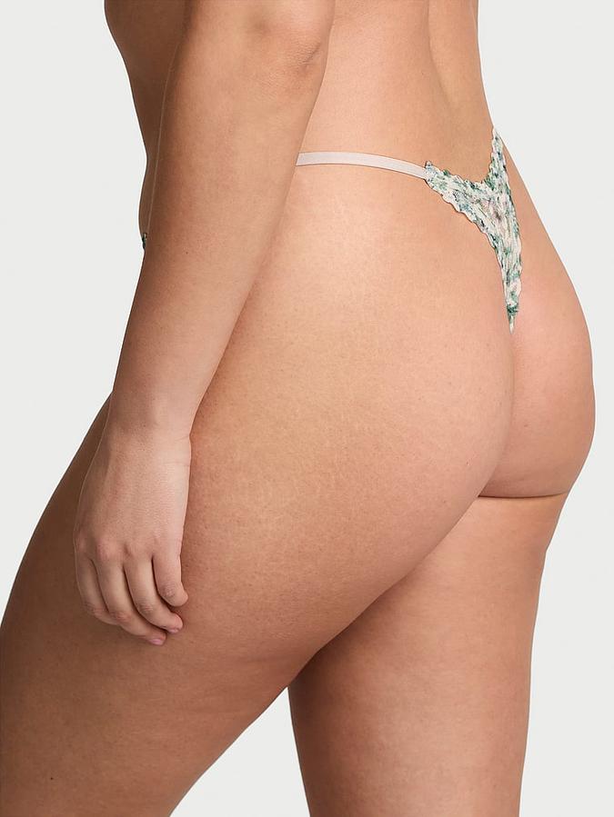 Blossom Lace String Thong Panty image number 1