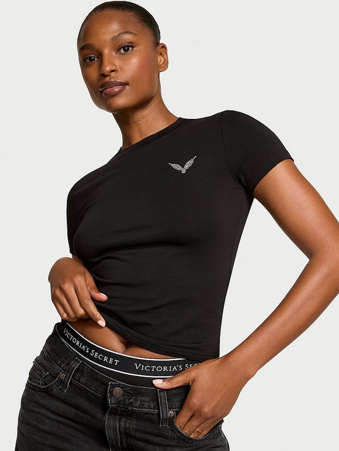 Stretch Cotton Fitted Tee