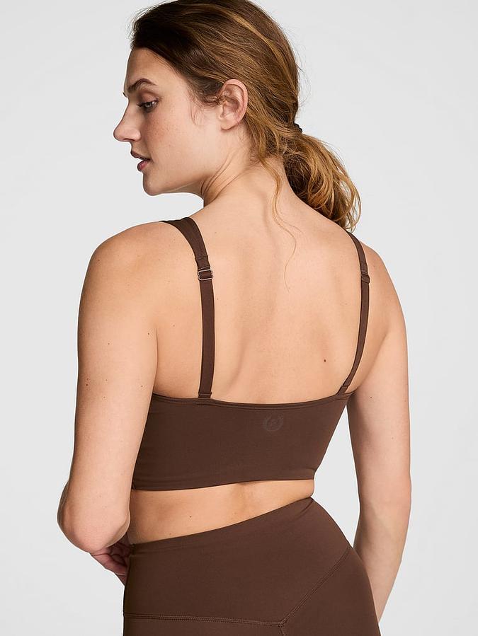 Relay Ruched Plunge Sports Bra image number 1