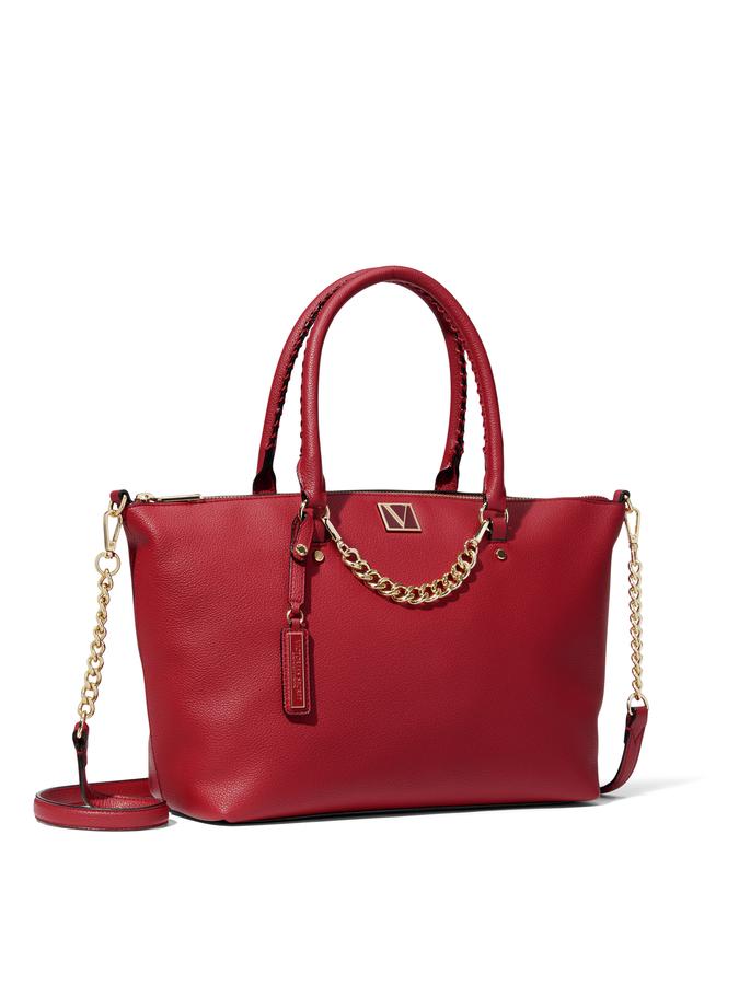 The Victoria Satchel Bag Real Red image number 2