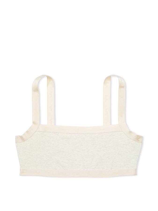Cotton Logo Straight Neck Bralette image number 2