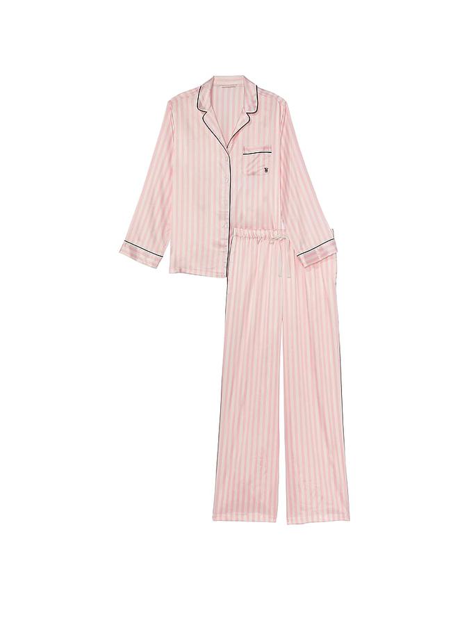 Satin Long Pajama Set image number 2
